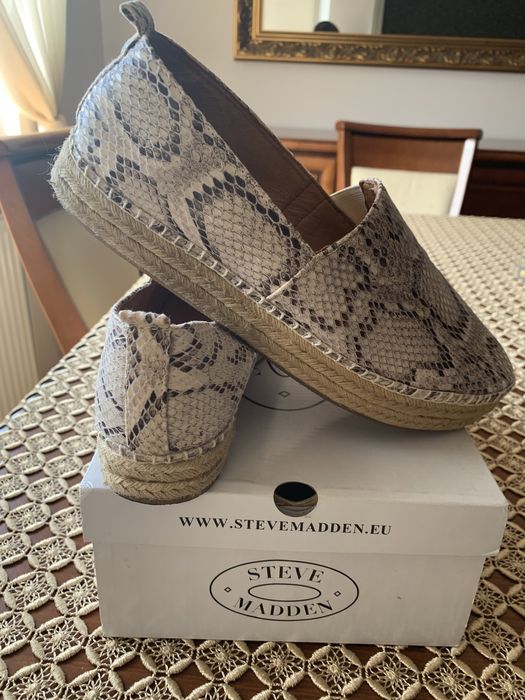Espadryle Steve Madden — roz. 39. skórzane , wzór skóra węża