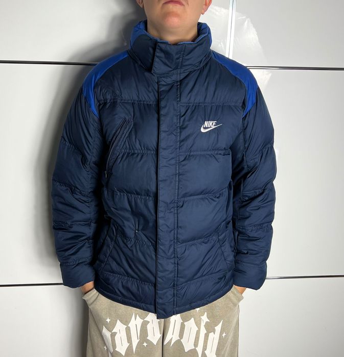 Puffer Jacket Nike Small Logo Y2K Zipped Kurtka Puchowa