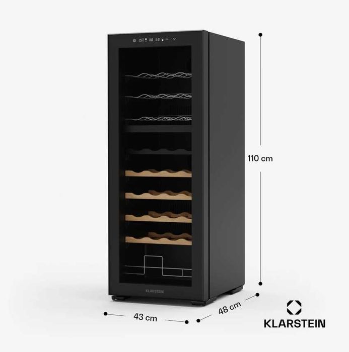 Lodówka do wina, winiarka dwustrefowa 36But.  Klarstein  S-234