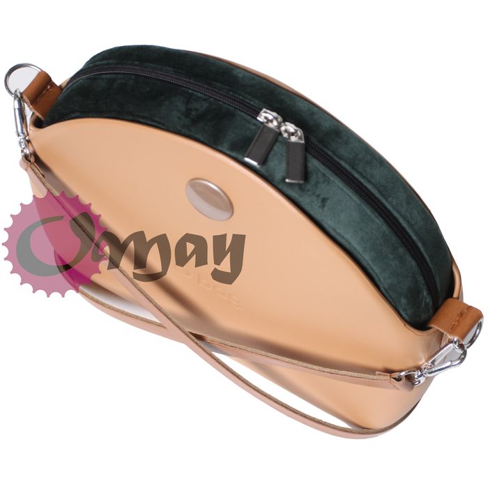 organizer OBAG MOON LIGHT elegancki welur zielony butelkowy OMAY