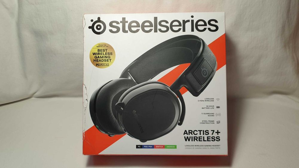 Słuchawki bezprzewodowe SteelSeries Arctis 7+WHITE - stan BDB.