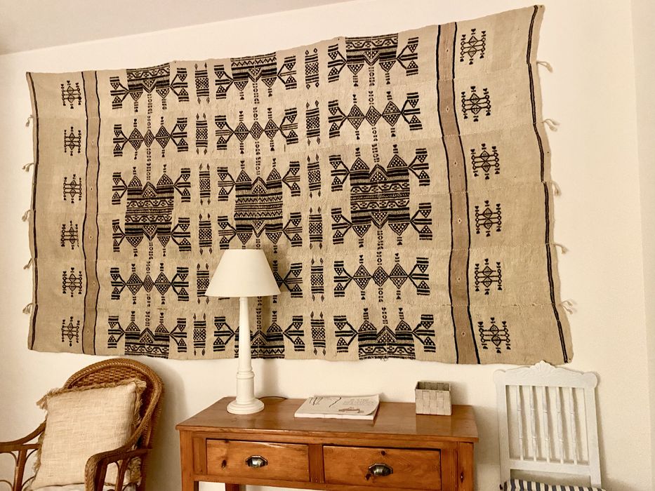 Tapecaria Tapete Berbere muito antigo em Lã