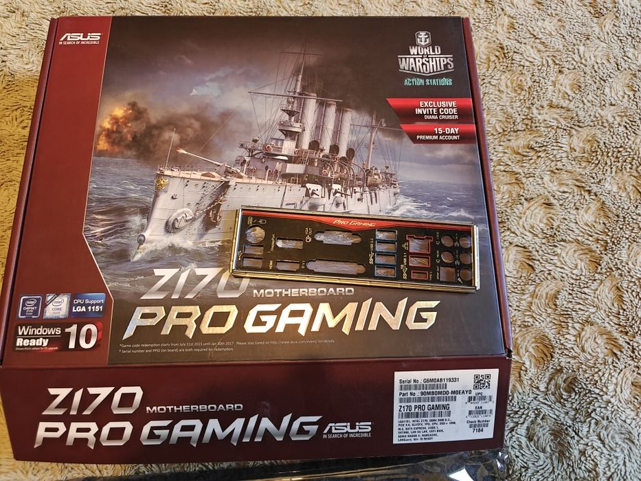 Asus Z170 pro gaming + Intel i5 6600K