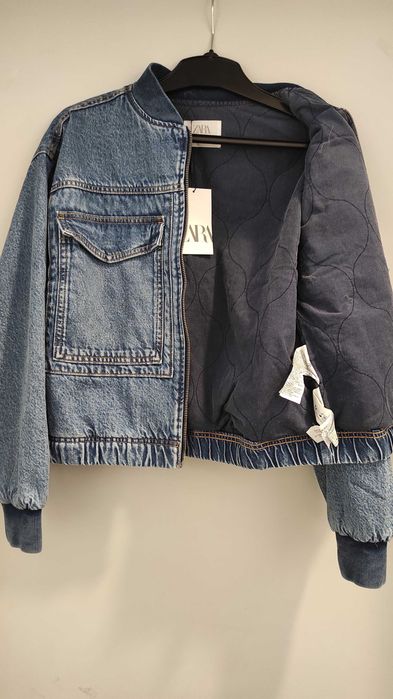 ZARA kurtka jeansowa bomberka/wiatrówka jeansowa rozmiar XS /34/164cm