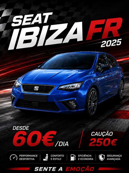 Carro para alugar Lisboa - Seat Ibiza fr 2025