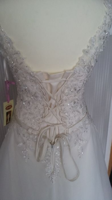 suknia ślubna ,ecru,rozm.38