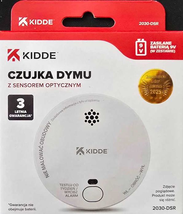 optyczna czujka dymu Kidde 2030-DSR bateria 9V
