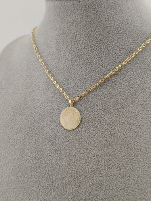 Złota zawieszka globus