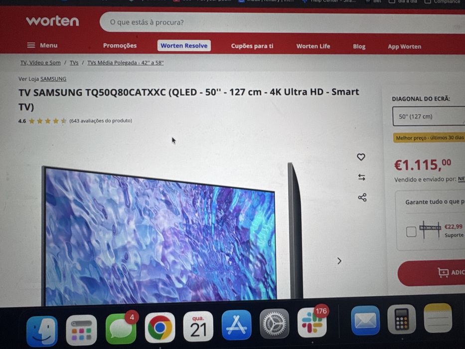 TV samsung tq50q80catxxc