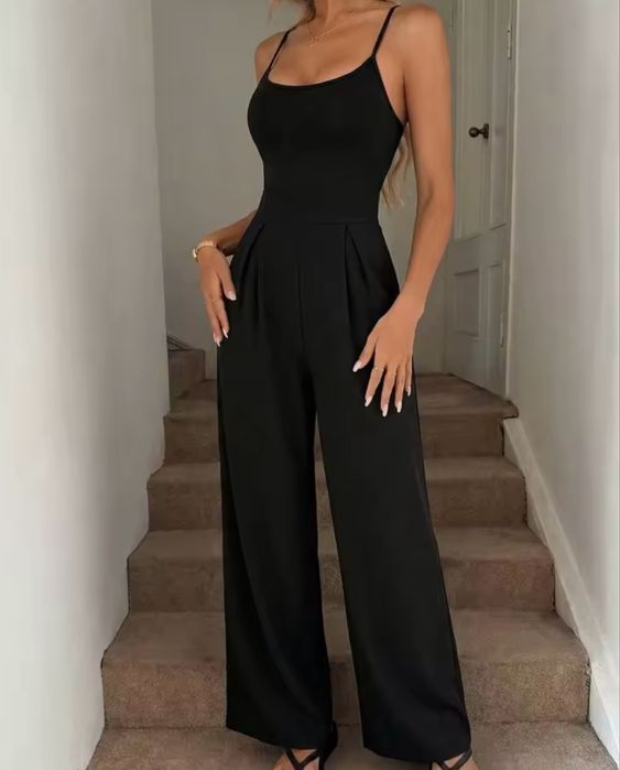 czarny kombinezon elegancki s viral tik tok hit