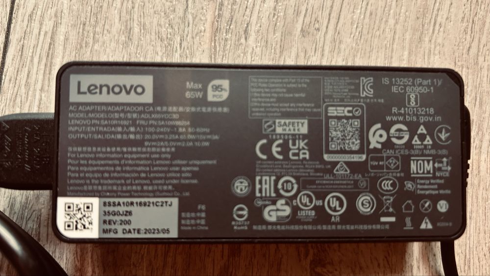 Ładowarka, zasilacz Lenovo USB C
