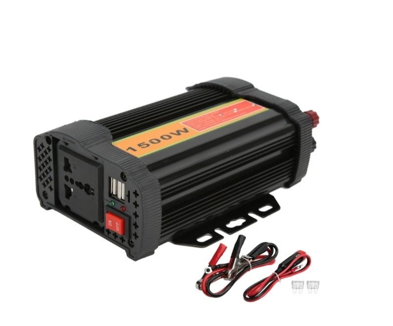 Inversor De Potência De 1500 W Preto, Onda Senoidal Modificada, Conversor De Carro Dc 12 V Para Ac 220 240 V Para Emergência Slowmoose