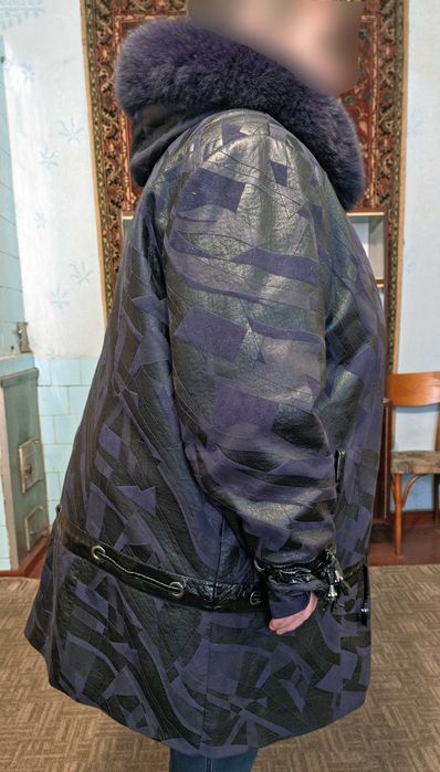 Куртка батал, 54 розмір, натуральне хутро, як нова