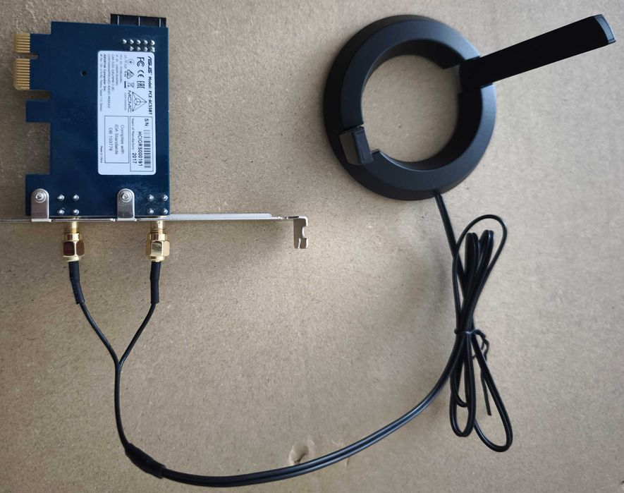 Placa de rede ASUS PCE‑AC55BT em estado como nova