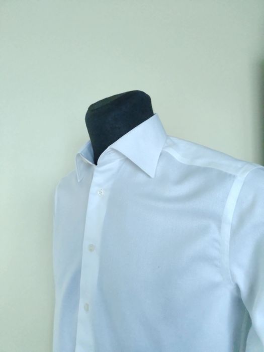 Biała męska koszula Suitsupply slim fit