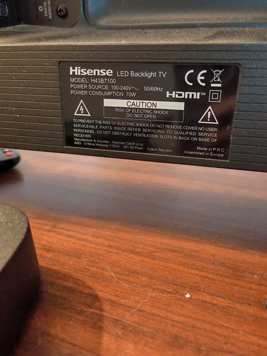 TV Hisense LED Backlight 43" PEÇAS