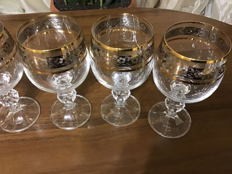 Набор хрустальных бокалов Чехия Богемия.