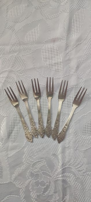 Komplet posrebrzanych widelczyków