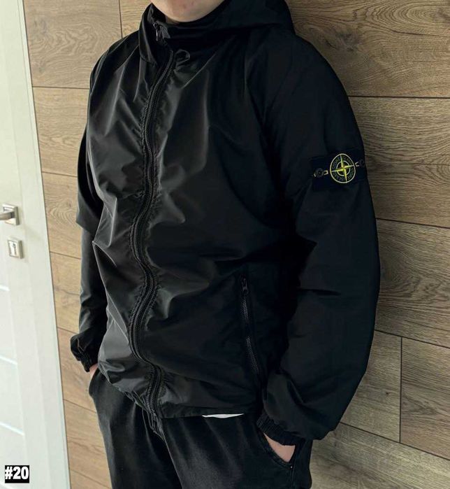 ВІДПРАВКА БЕЗ ПЕРЕДПЛАТ ! Ветровка Черная Stone Island | Стон Айленд