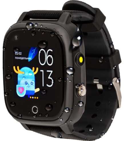 Смарт-годинник AmiGo GO005 4G WIFI Thermometer Black чорного кольору