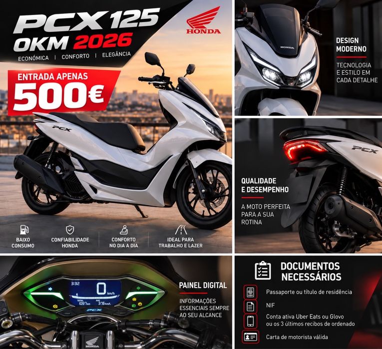 125 cc -  2026 DX - 0 km com apenas 800€ de Entrada