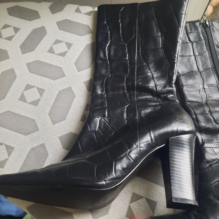 Botas pretas 37 Mr Cat pele genuina