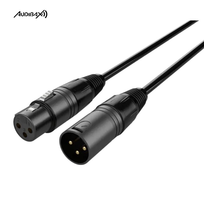Audibax Silver XLR Macho - XLR Fêmea 10 Metros Preto