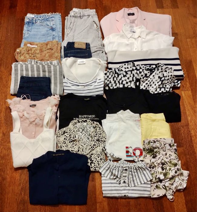 Mega zestaw paka ubrań XS/S Zara, Massimo Dutti, Polo, Mohito