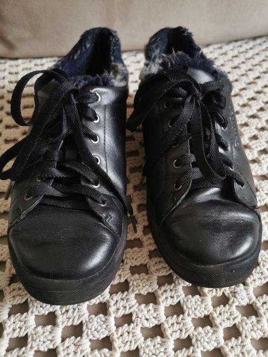Calvin Klein buty z kożuszkiem skórzane R 39