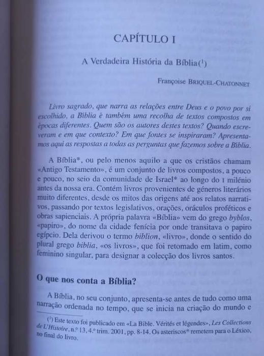 A Bíblia; Lugar da História - Françoise Briquel-Chatonne