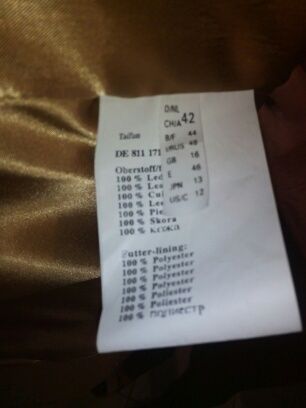 marynarka damska skórzana miodowa M