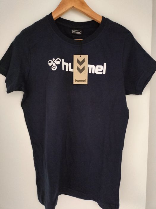 Hummel Koszulka / T-shirt damski z nadrukiem, granatowy, rozmiar S