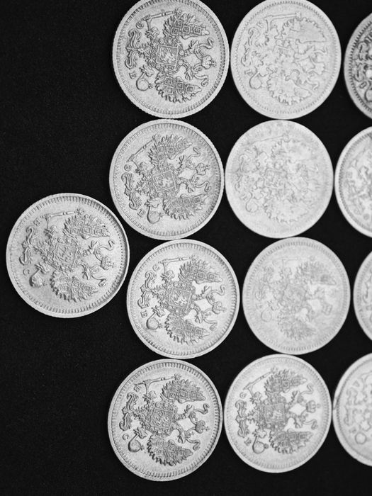 Царские серебряные монеты 10 коп-1901-1915 г.(13шт)Цена за Все!