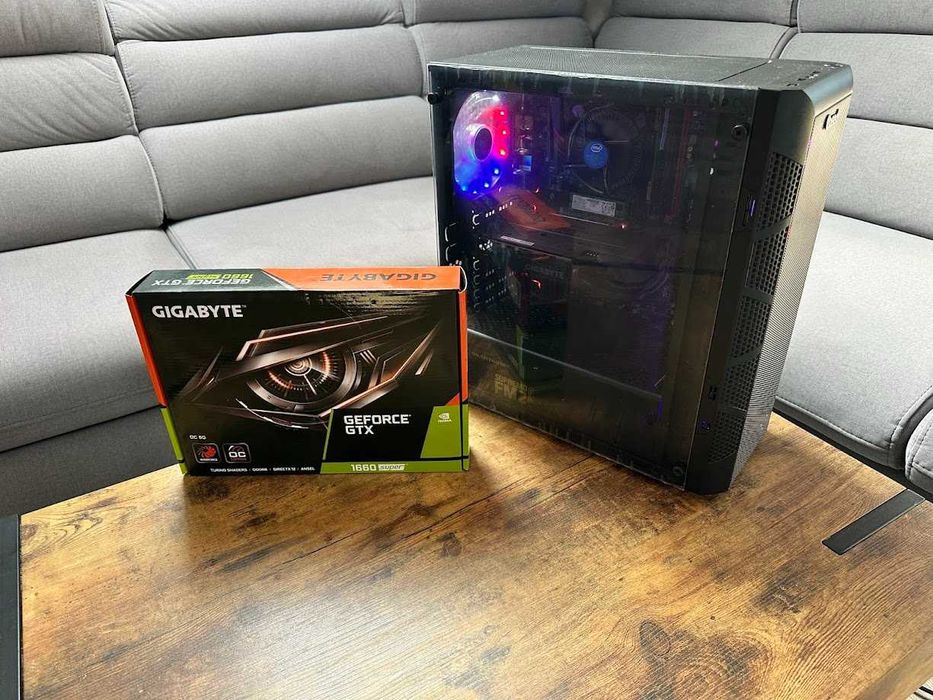 Komputer Gamingowy ARGB i5 9400f, gtx 1660 6gb super 16gb ddr4  m2+hdd