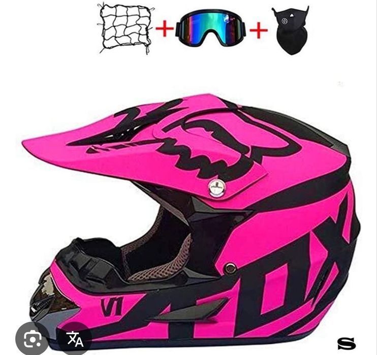 Capacete fox com oculos