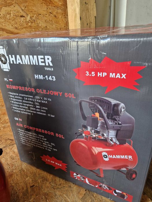 Kompresor olejowy Hammer Tools HM-143, 50 litrów