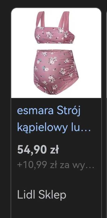 Strój kąpielowy ciążowy r 44 NOWY z metkami