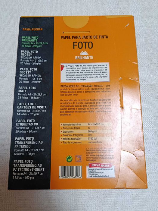 Papel Fotográfico Brilhante HP A4 21x29,7cm