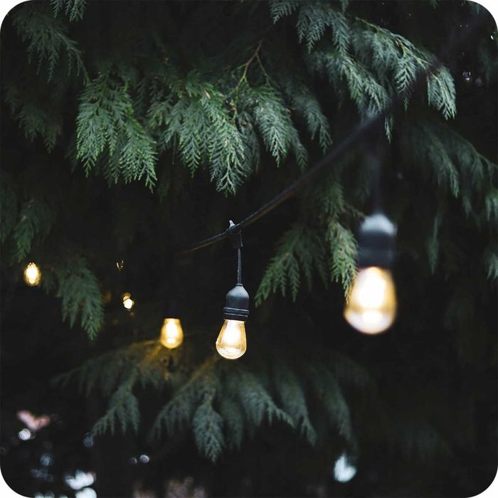 girlanda ogrodowa led świetlna lampki ogrodowe 10m x e27 żarówka 1w