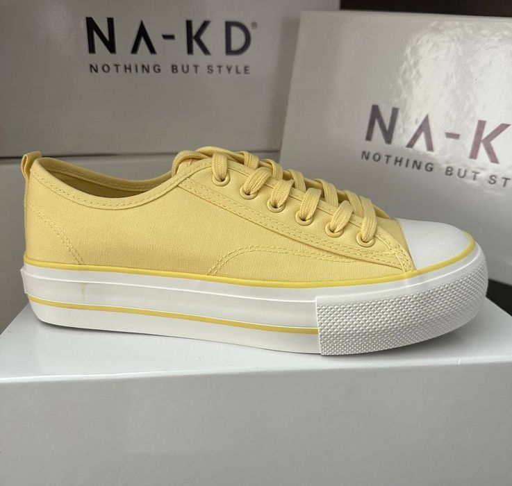Жіночі кеди NA-KD Lace Up Жовті