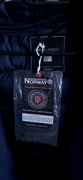Geographical Norway Kurtka Zimowa Płaszcz Pikowany Damski Granatowy Pa