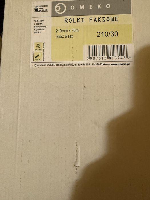 Papier termiczny do faksów