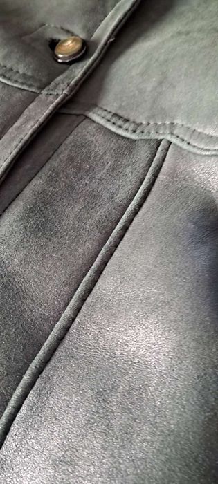 Kożuch damski butelkowa zieleń