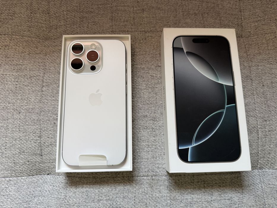  Apple iPhone 16 Pro Max 256GB White Titanium  I Bateria 98% I Komplet