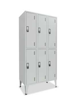 Armário Vestiário Triplo Cinza com 1900A*900L*500P
