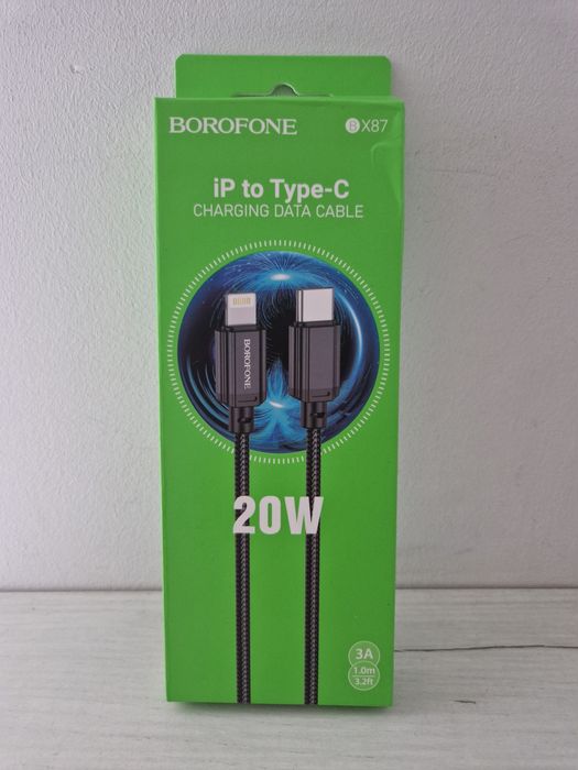 Borofone Kabel BX87 Sharp - Typ C na Lightning - PD 20W 1 metr czarny