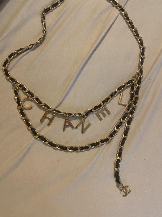 Chanel Pasek talia skóra