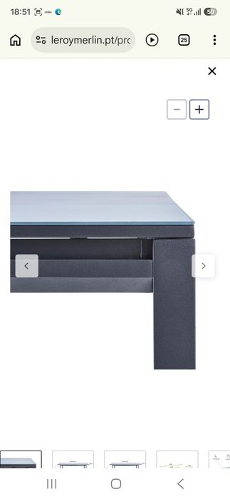 Ref 838130Mesa Naterial atracite extensível 
Mesa de alumínio NATERIAL ODYSSEA II EASY VIDRO 256/320X100CM ANTRACITEmesa