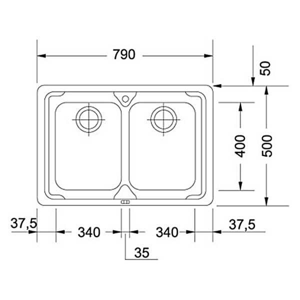 Мойка с двумя чашами, Franke