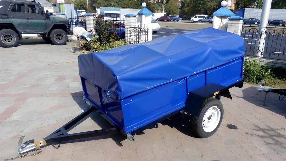 Тент євро ПВХ на легковий причіп / Тент на легковой прицеп под заказ
